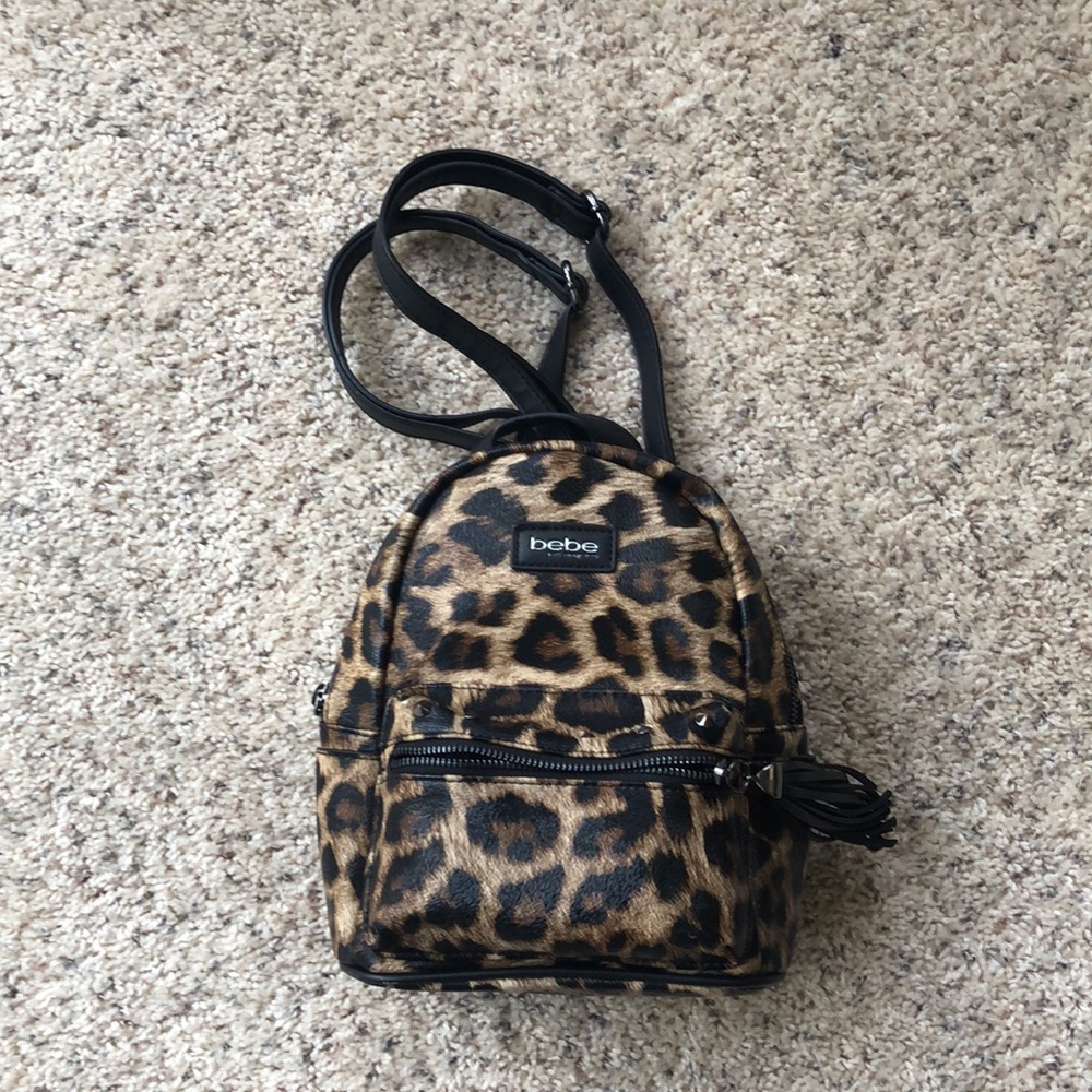 BEBE Mini Leopard Backpack